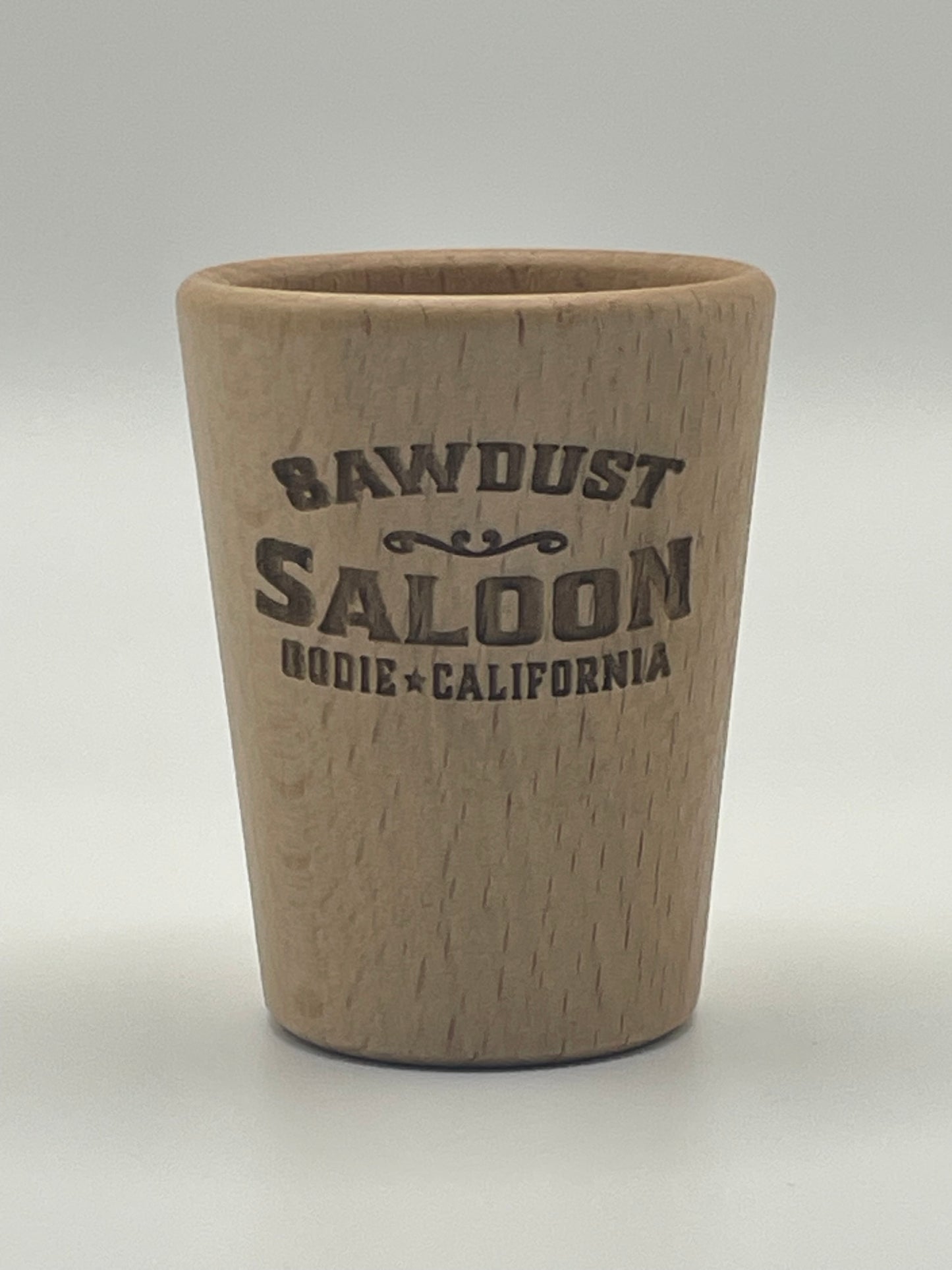 Shot Glass-Wooden Sawdust Saloon