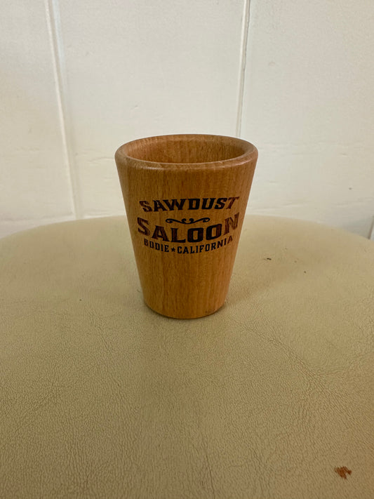 Wood Sawdust Saloon Shot Glass