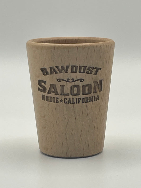 Shot Glass-Wooden Sawdust Saloon