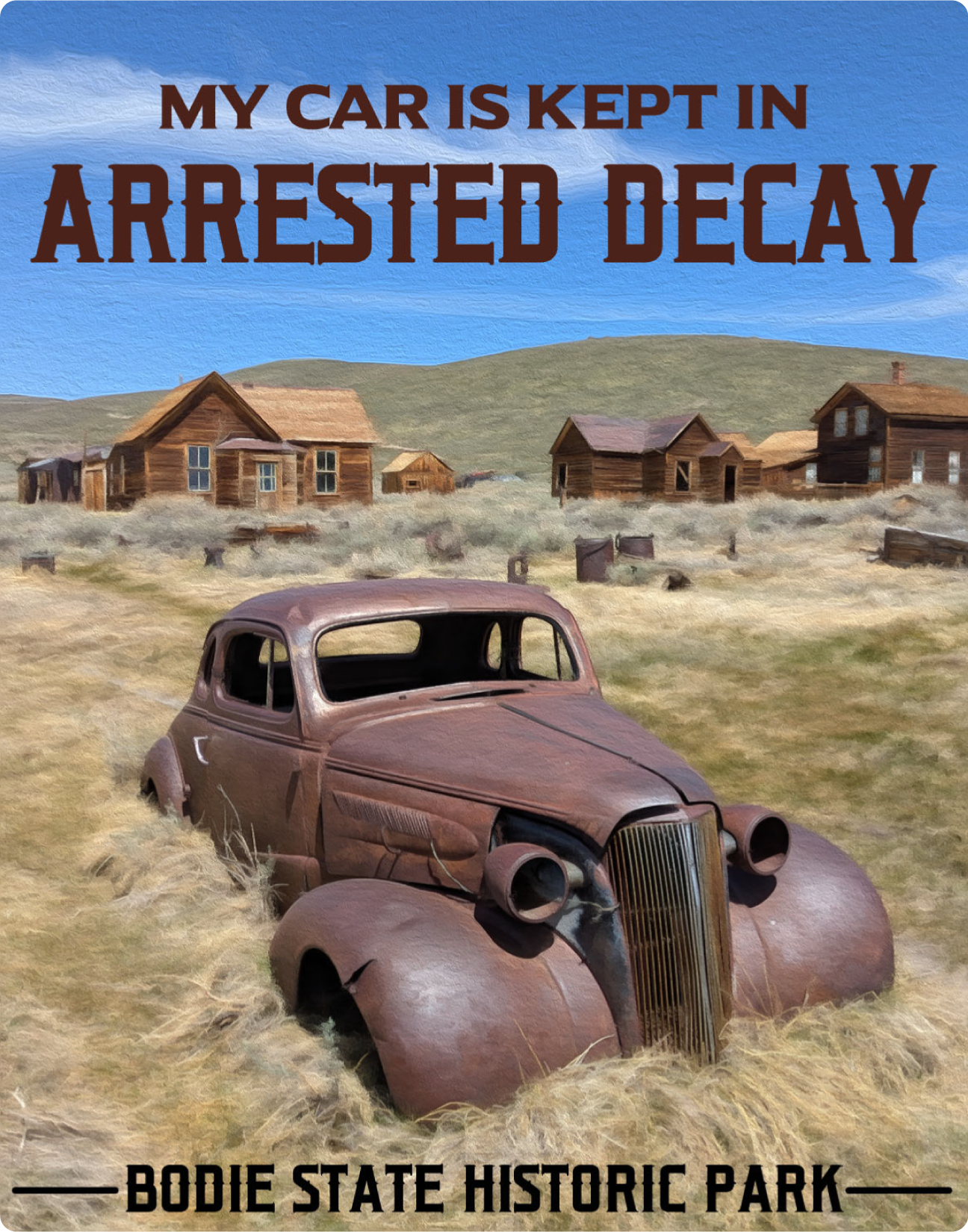 Sticker-Arrested Decay